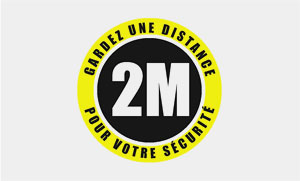 Rond de signalisation de distance sociale